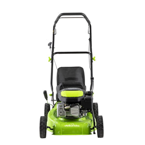 Dellonda Hand-Propelled Petrol Lawnmower Grass Cutter, 127cc 16"/41cm 4-Stroke