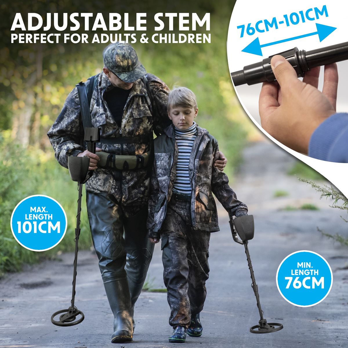 Dellonda Lightweight Metal Detector with High Accuracy Pinpoint Function