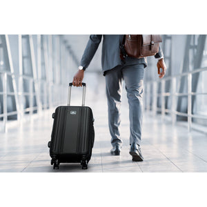 Dellonda Lightweight ABS Luggage Set with TSA Lock - Black