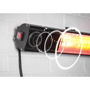 Dellonda Infrared Outdoor 2000W Patio Heater with Speakers, Black