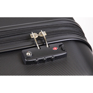 Dellonda Lightweight ABS Luggage Set with TSA Lock - Black