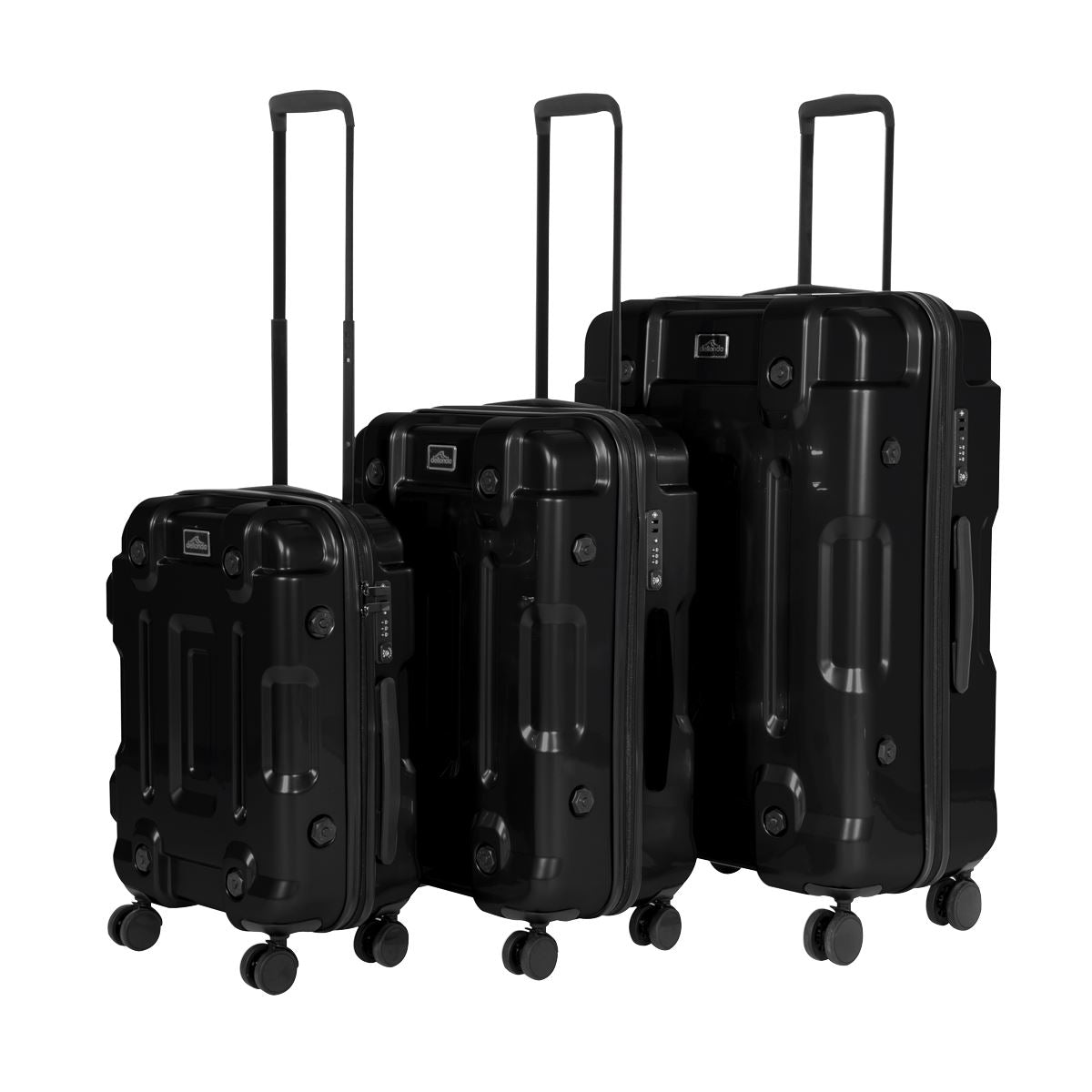 Dellonda Lightweight ABS Luggage Set 3pc - Black