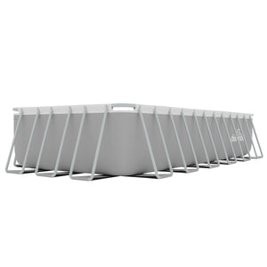Dellonda Deluxe Steel Frame Rectangular Swimming Pool with Step Ladder & Filter Pump 25ft