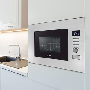 Baridi Integrated Microwave Oven 20L Capacity 900W - Stainless Steel