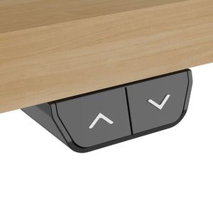 Dellonda Single Motor Ultra-Quiet Adjustable-Height Electric Sit/Stand Desk - Oak Desktop