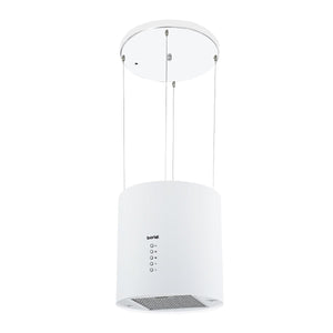 Baridi Round Island Cooker Hood 35cm - White