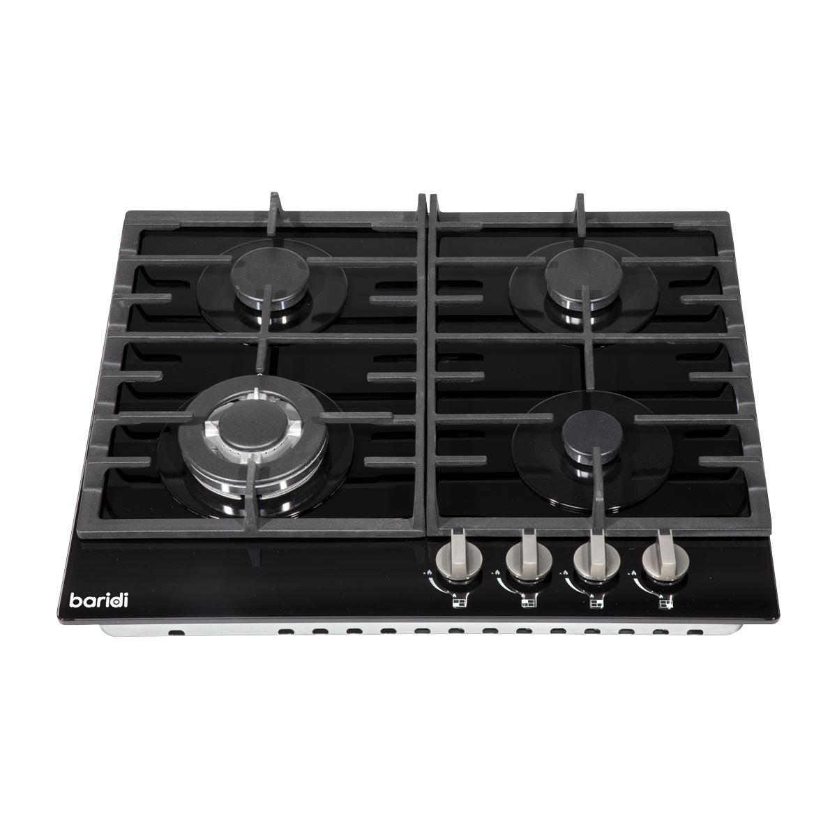 Baridi Gas Hob with 4 Cooking Zones 60cm - Black