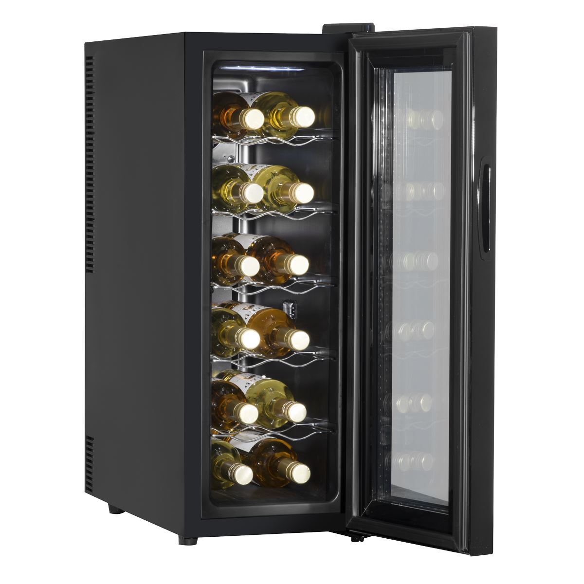 Baridi 12 Bottle Wine Fridge & Cooler - Black