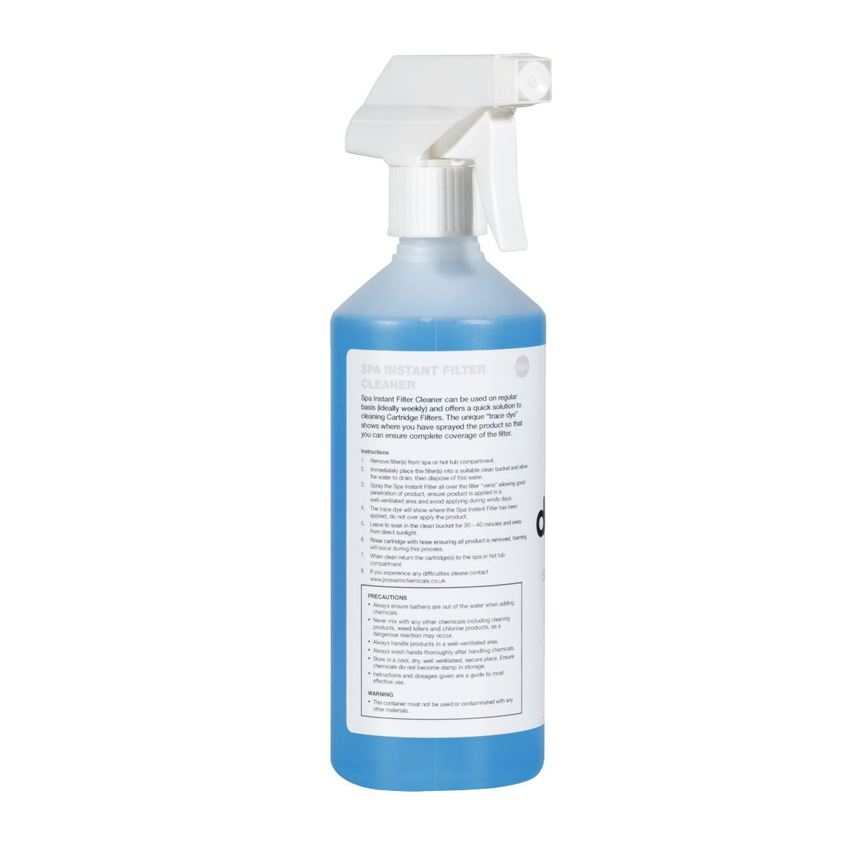 Dellonda Universal Instant Cartridge Filter Cleaner for Hot Tubs/Spas & Swimming Pools 500ml