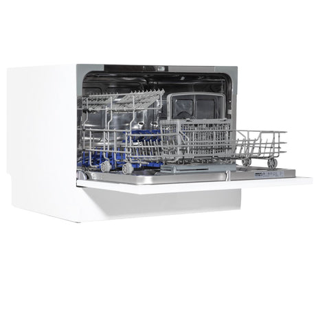 Baridi Tabletop Dishwasher 6 Place Settings 6.5L Capacity - White