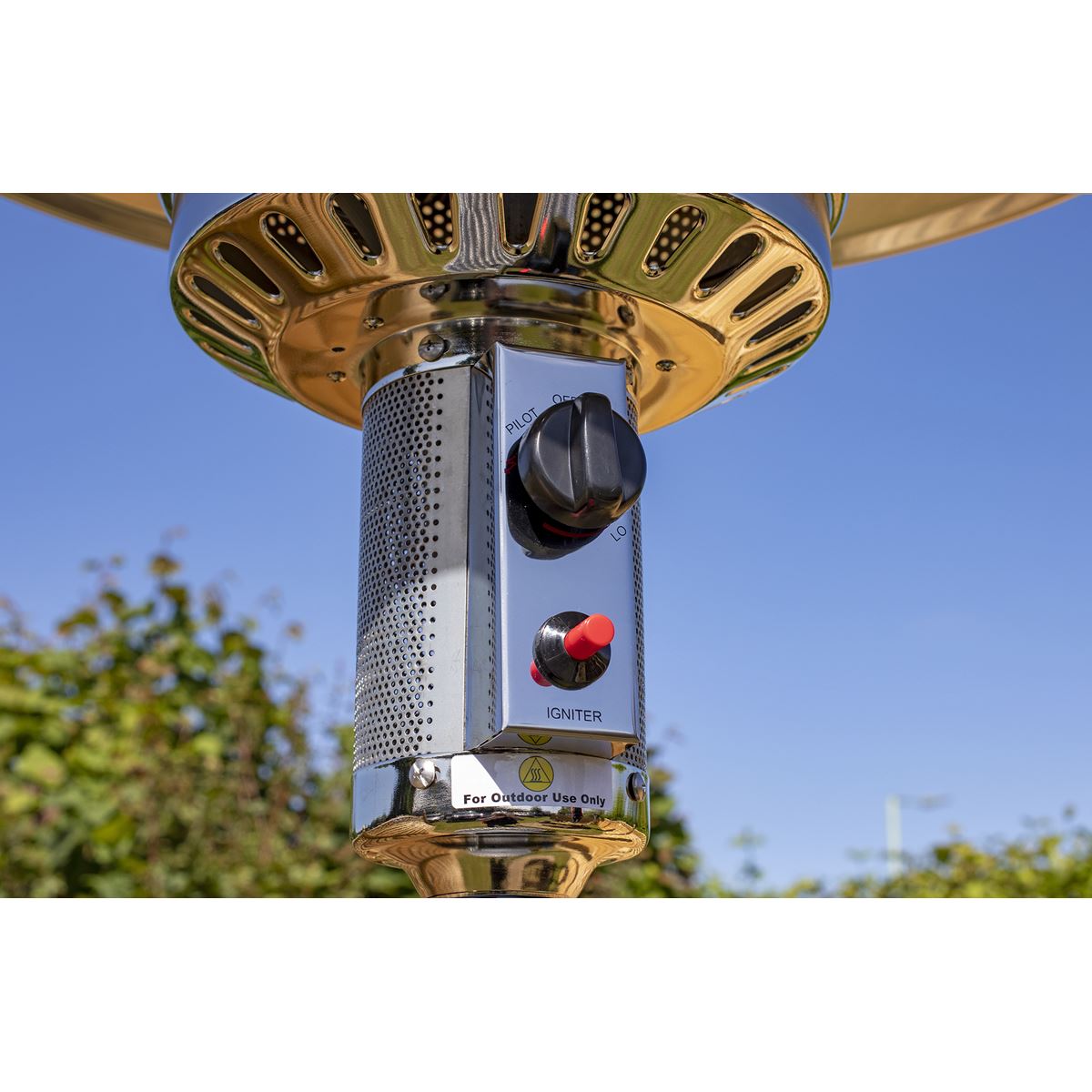 Dellonda Outdoor Garden Gas Patio Heater 13kW Commercial & Domestic Use, Stainless Steel