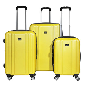 Dellonda Lightweight ABS Luggage Set with TSA Lock - Yellow