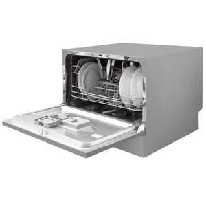 Baridi Tabletop Dishwasher 6 Place Settings 6.5L Capacity - Silver