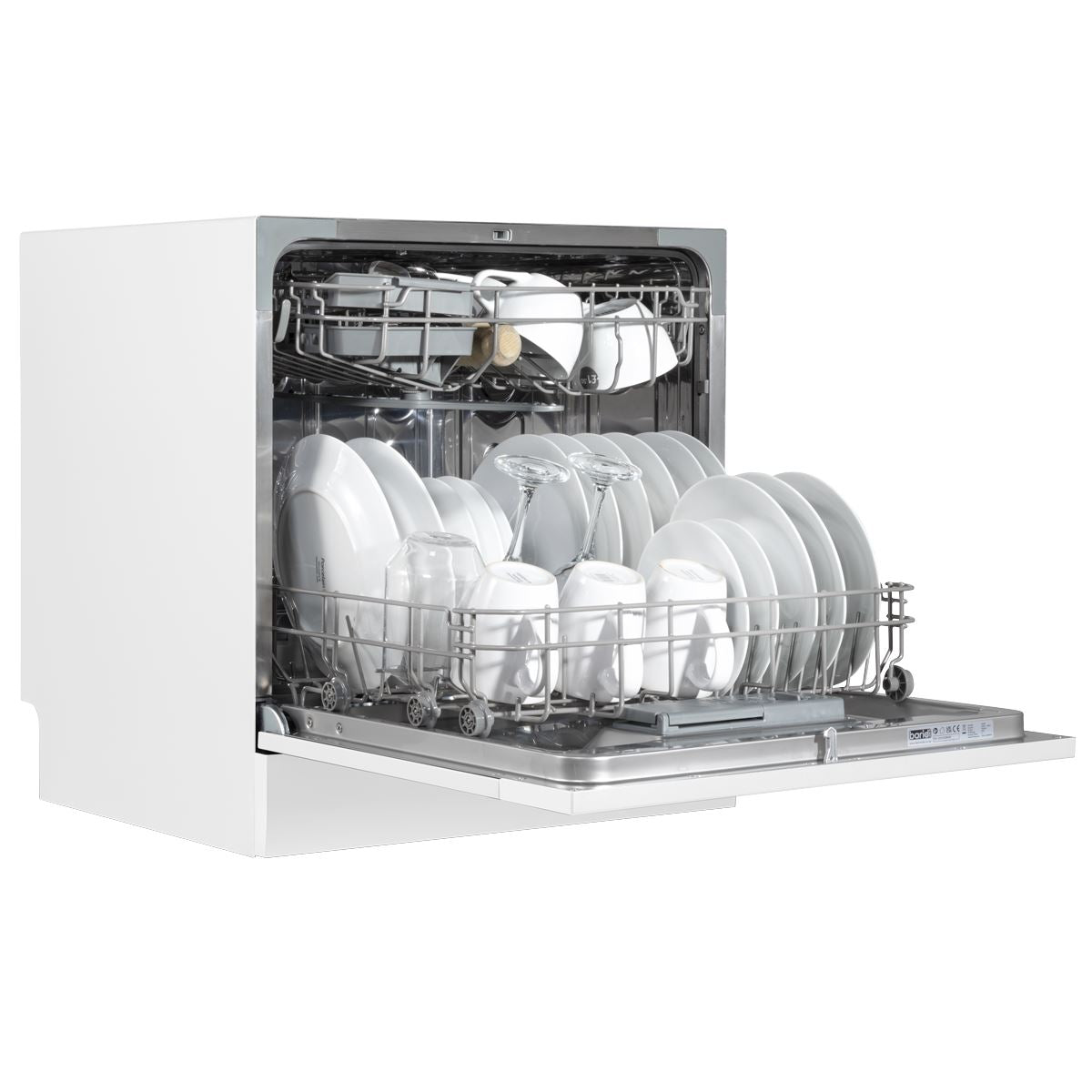 Baridi Tabletop Dishwasher 8 Place Settings 8L Capacity - White
