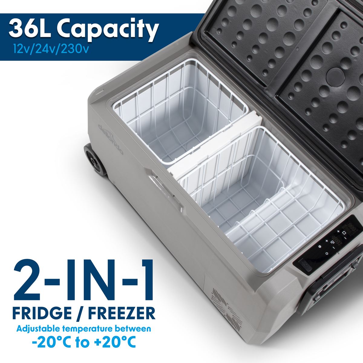 Dellonda Portable Fridge Freezer / Cool Box with LED Display 36L