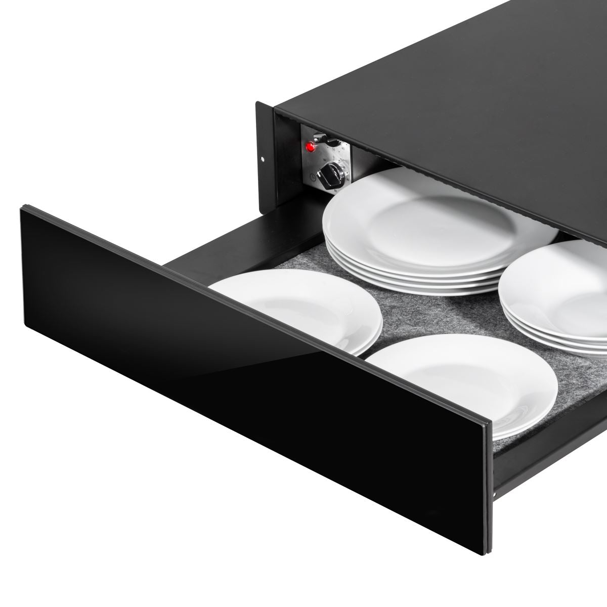 Baridi Integrated Warming Drawer 60cm - Black
