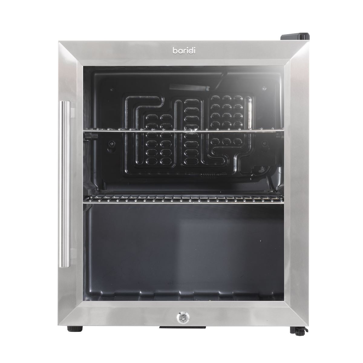 Baridi Mini Tabletop Beer & Drinks Fridge 50L Capacity - Stainless Steel