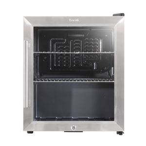 Baridi Mini Tabletop Beer & Drinks Fridge 50L Capacity - Stainless Steel
