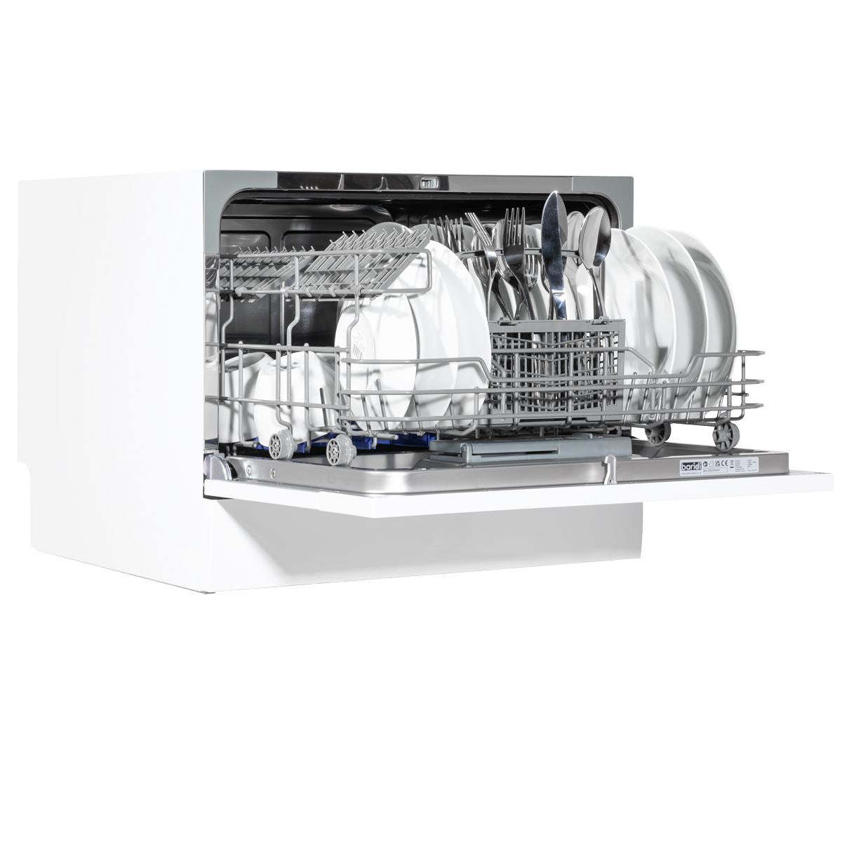 Baridi Tabletop Dishwasher 6 Place Settings 6.5L Capacity - White