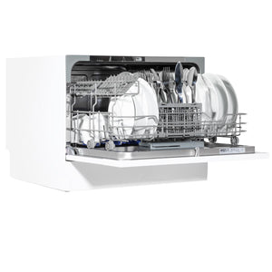 Baridi Tabletop Dishwasher 6 Place Settings 6.5L Capacity - White