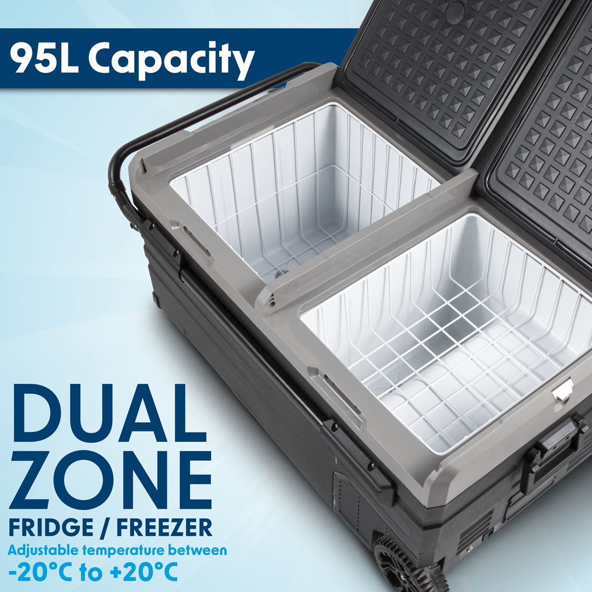 Dellonda Portable Fridge Freezer / Cool Box with LED Display 95L