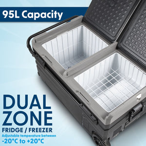 Dellonda Portable Fridge Freezer / Cool Box with LED Display 95L