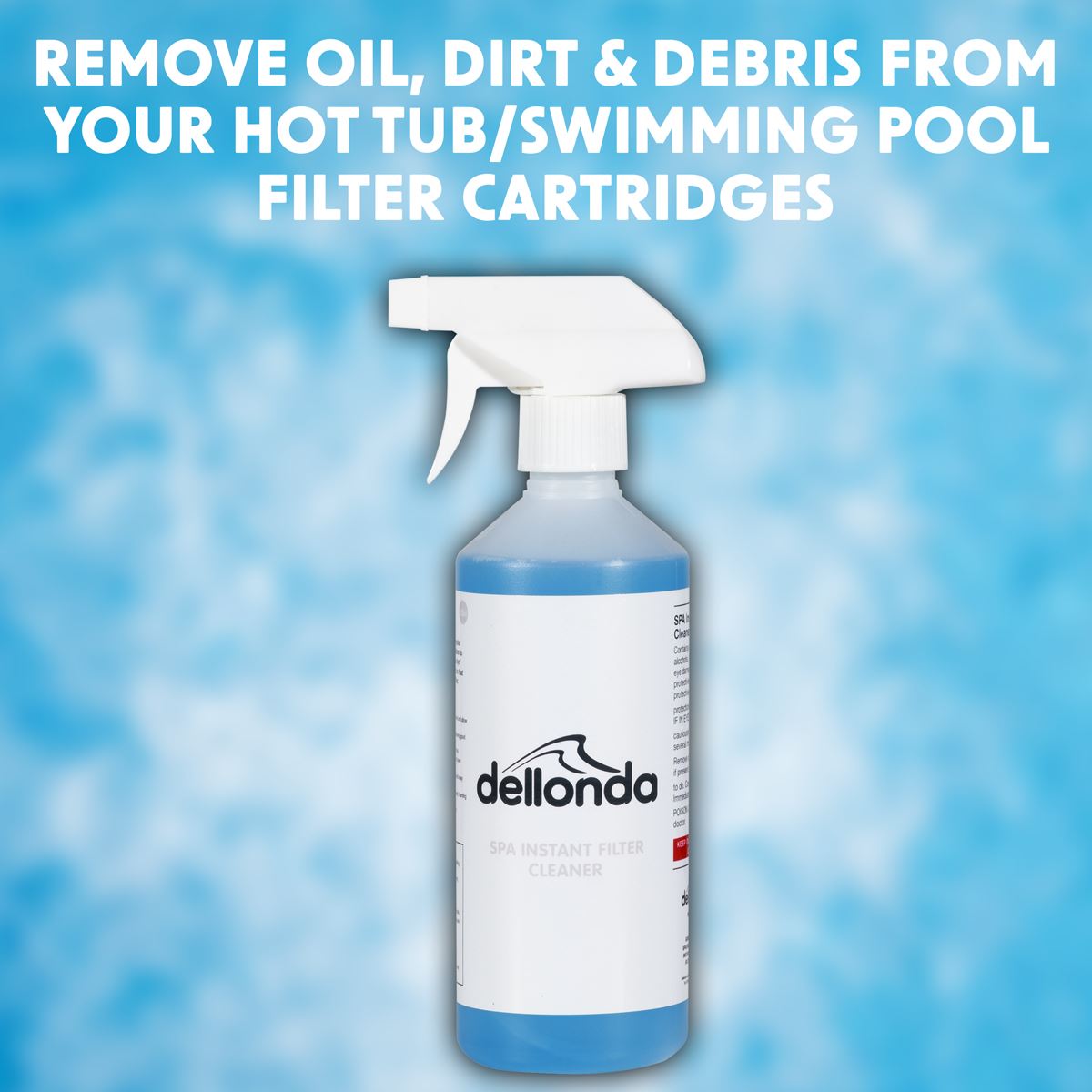 Dellonda Universal Instant Cartridge Filter Cleaner for Hot Tubs/Spas & Swimming Pools 500ml