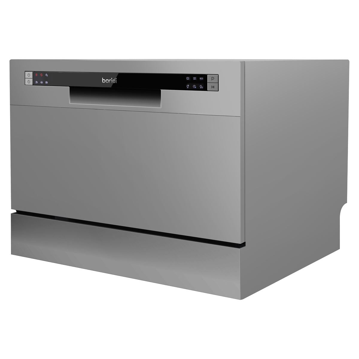 Baridi Tabletop Dishwasher 6 Place Settings 6.5L Capacity - Silver
