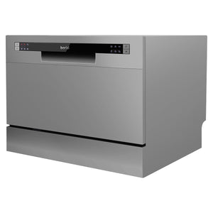Baridi Tabletop Dishwasher 6 Place Settings 6.5L Capacity - Silver