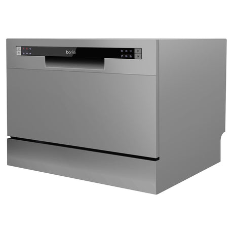 Baridi Tabletop Dishwasher 6 Place Settings 6.5L Capacity - Silver