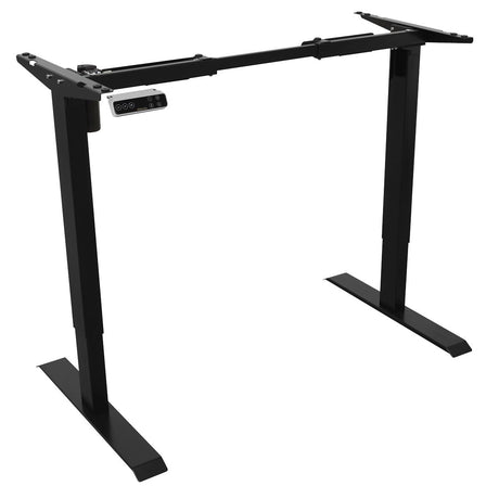 Dellonda Single Motor Ultra-Quiet Adjustable-Height Desk Frame with Digital Control Panel 70kg Capacity - Black