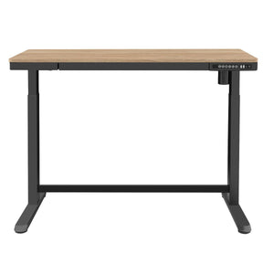 Dellonda Single Motor Ultra-Quiet Electric Desk with Control Panel, USB Port & Drawer - Oak Desktop
