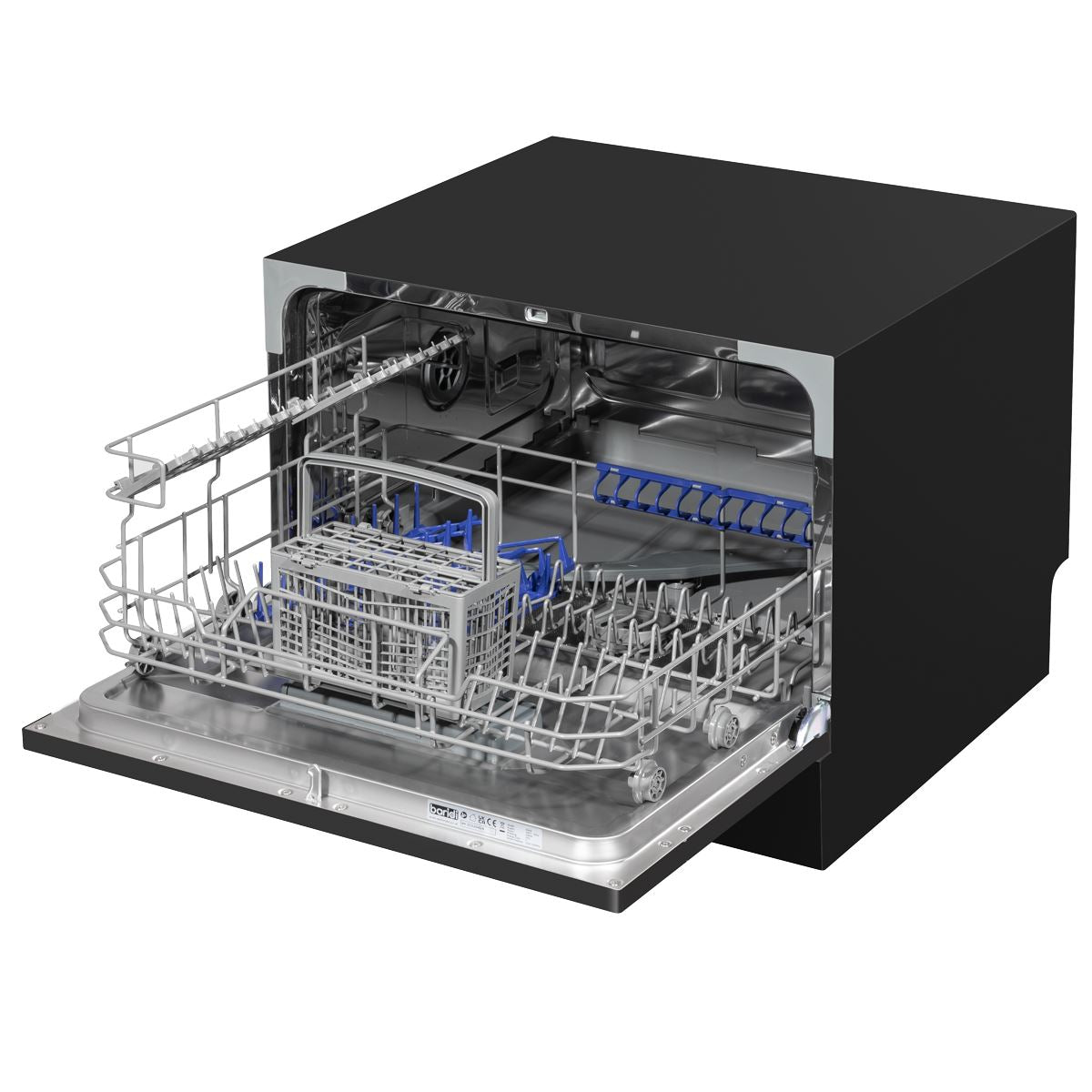Baridi Tabletop Dishwasher 6 Place Settings 6.5L Capacity - Black