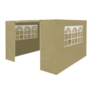 Dellonda Beige Premium Gazebo/Marquee Side Walls/Doors/Windows, Fits 3 x 3m Models