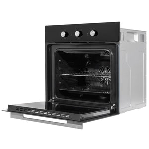 Baridi Built-In 5-Function Fan Assisted Oven with Timer 60cm, 55L Capacity - Black