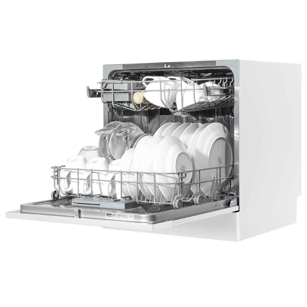 Baridi Tabletop Dishwasher 8 Place Settings 8L Capacity - White