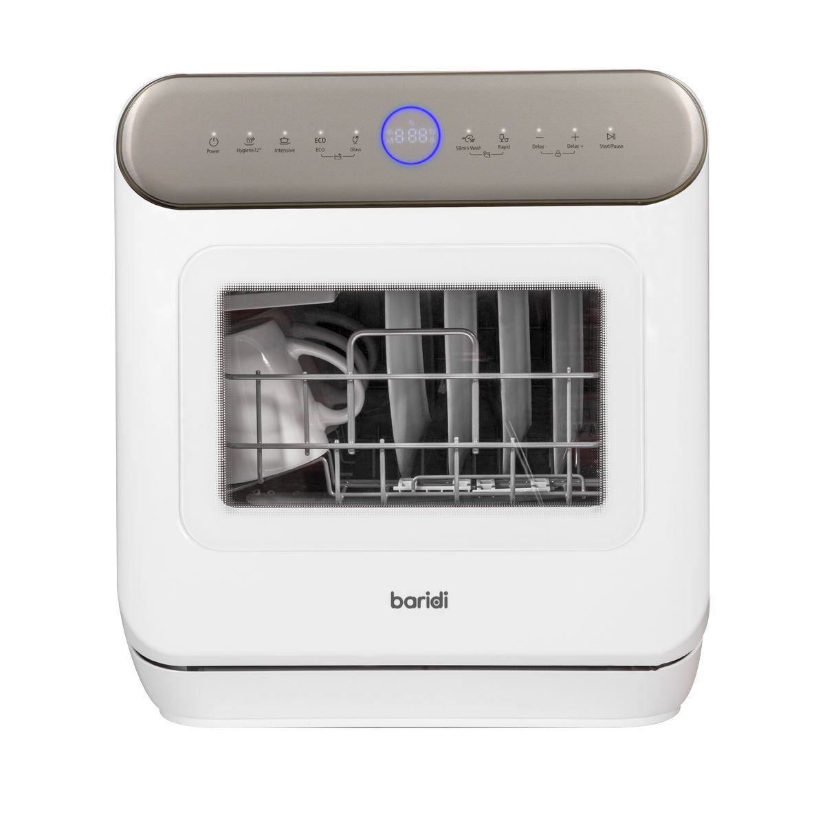 Baridi Tabletop Dishwasher 3 Place Settings 6L Capacity