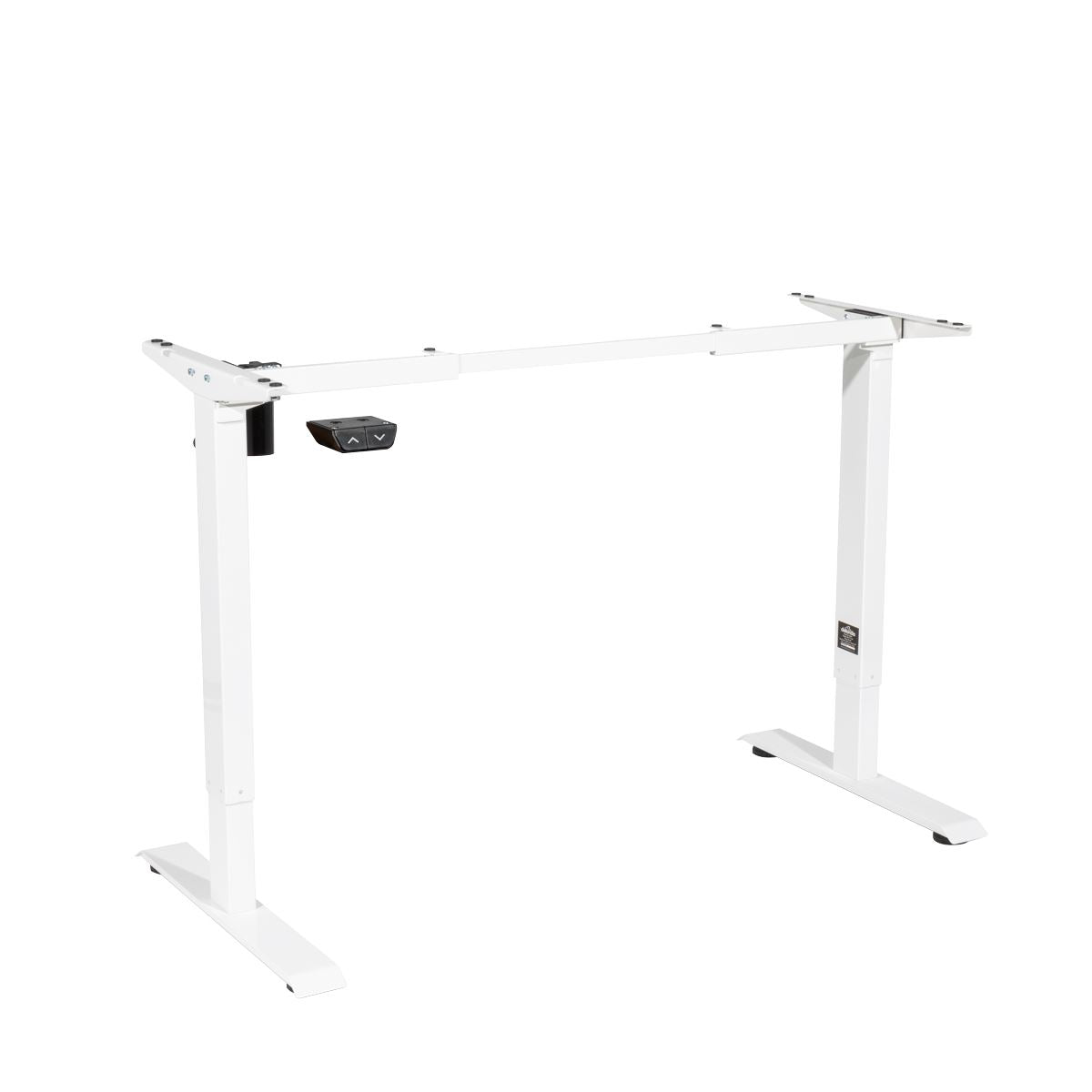 Dellonda Single Motor Ultra-Quiet Adjustable-Height Desk Frame 70kg Capacity - White