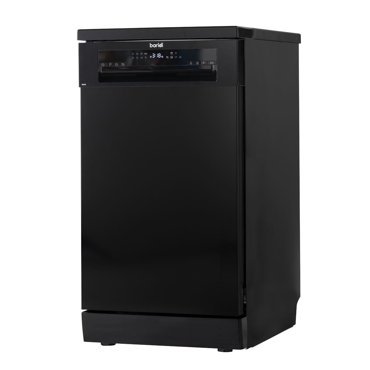 Slimline Freestanding Dishwasher 45cm Wide 10 Place Settings - Black