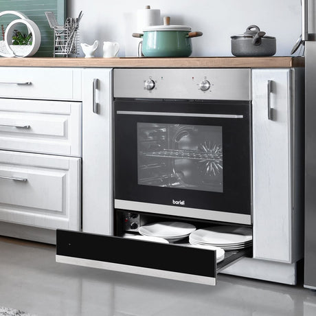 Baridi Integrated Warming Drawer 60cm - Black/Stainless Steel