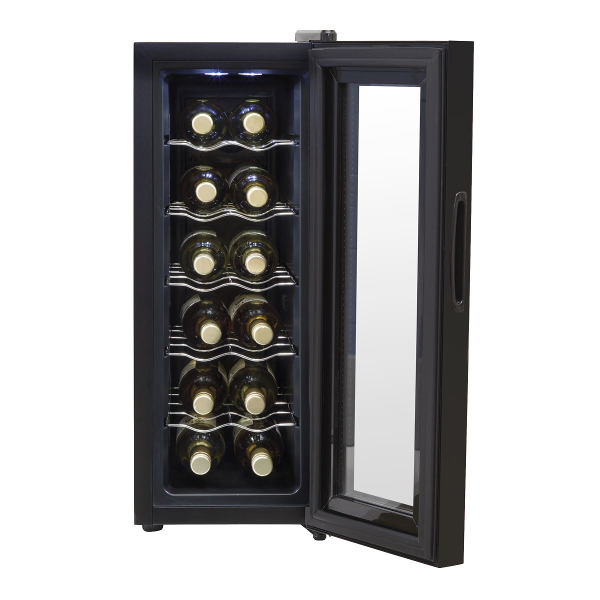 Baridi 12 Bottle Wine Fridge & Cooler - Black