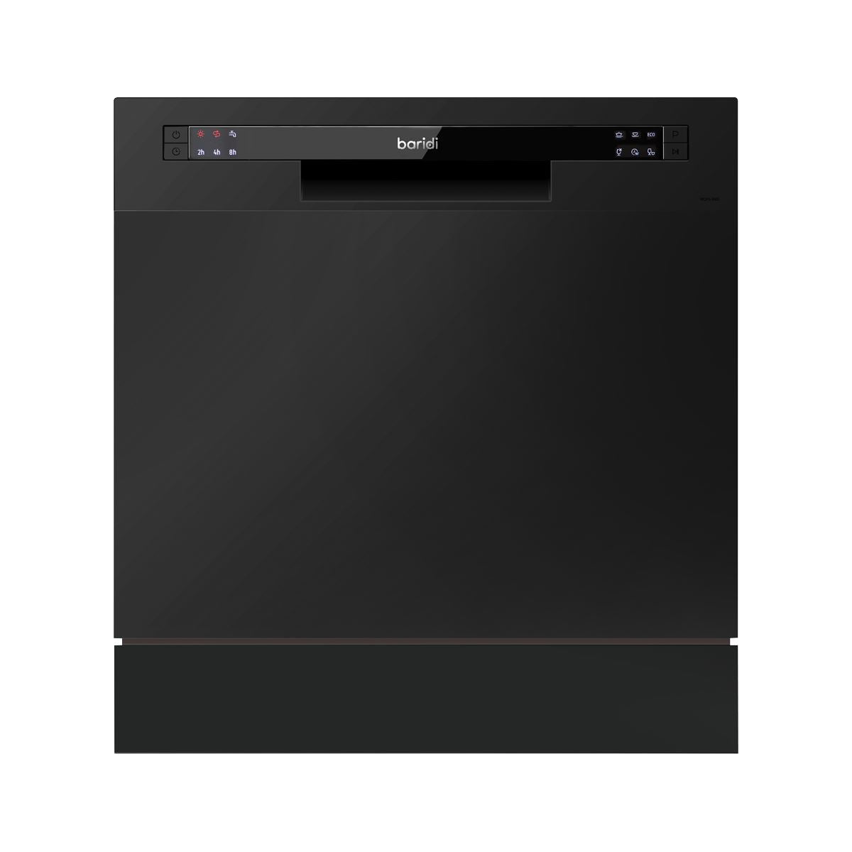 Baridi Tabletop Dishwasher 8 Place Settings 8L Capacity - Black