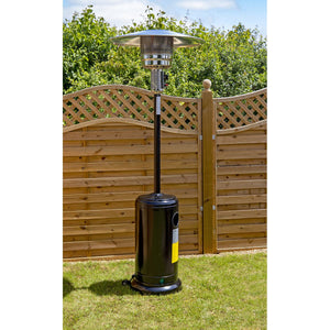 Dellonda Outdoor Garden Gas Patio Heater 13kW Commercial & Domestic Use, Black