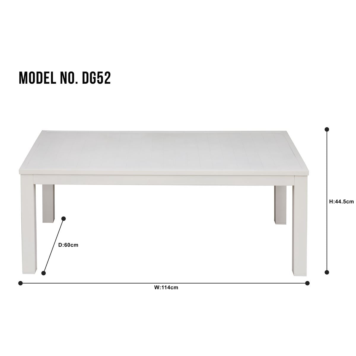 Dellonda Kyoto Aluminium Outdoor Sofa & Coffee Table Set 4 Piece