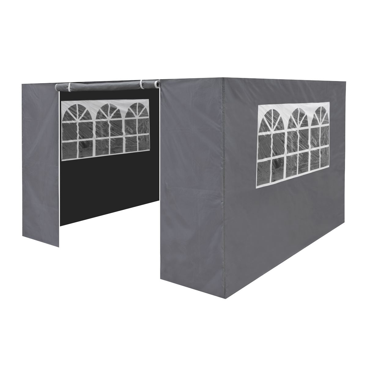 Dellonda Grey Premium Side Walls/Doors/Windows for Gazebo/Marquee, Fits 2 x 2m Models