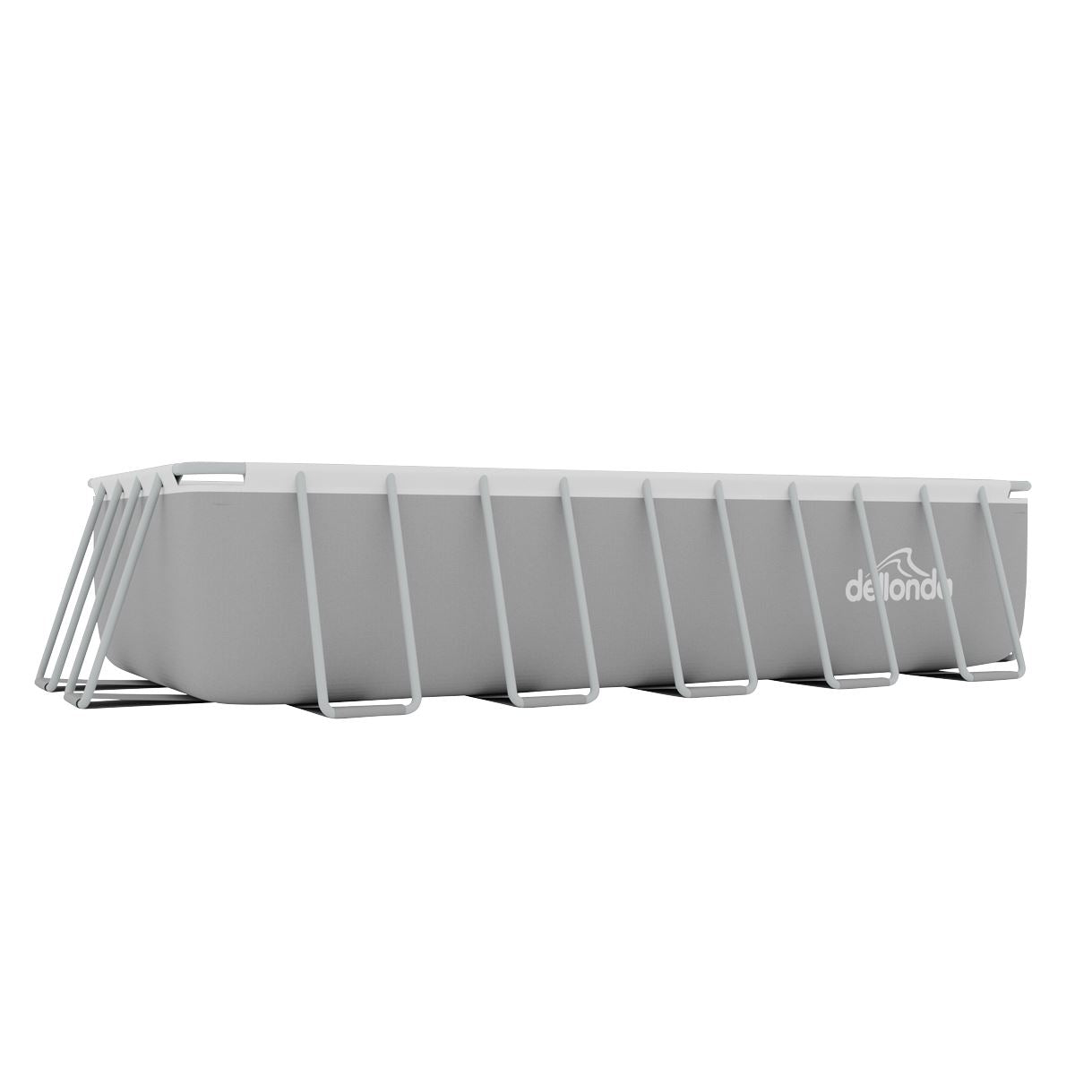 Dellonda Deluxe Steel Frame Rectangular Swimming Pool with Step Ladder & Filter Pump 21ft