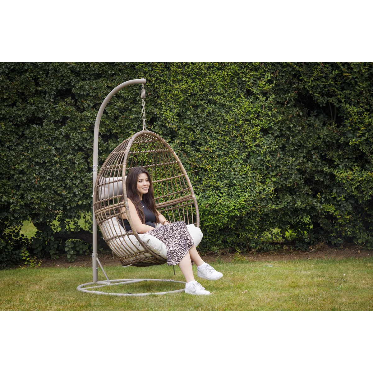 Dellonda Single Swinging Egg Chair with Cushion