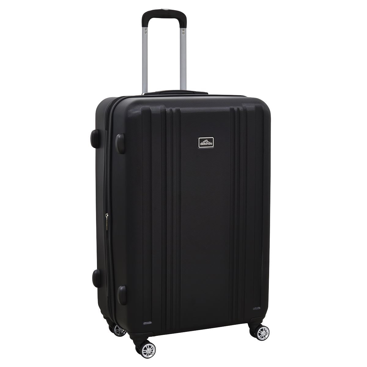 Dellonda Lightweight ABS Luggage Set with TSA Lock - Black
