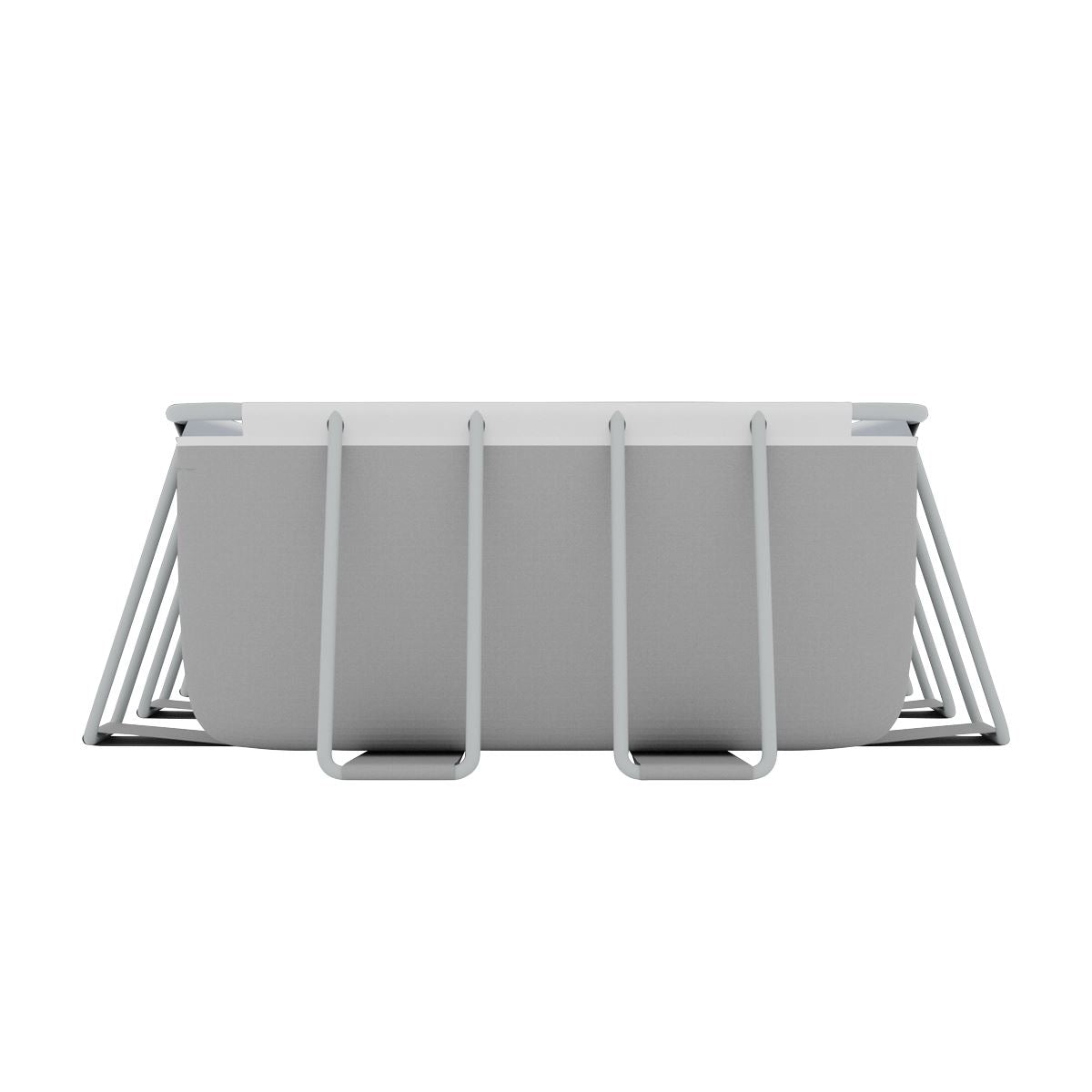 Dellonda Deluxe Steel Frame Rectangular Swimming Pool with Step Ladder & Filter Pump 21ft
