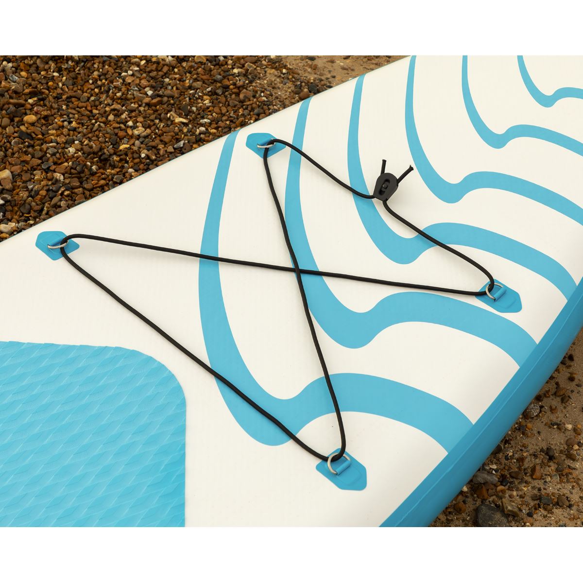 Dellonda Inflatable Stand-Up Paddle Board 10'6" - Light Blue/White